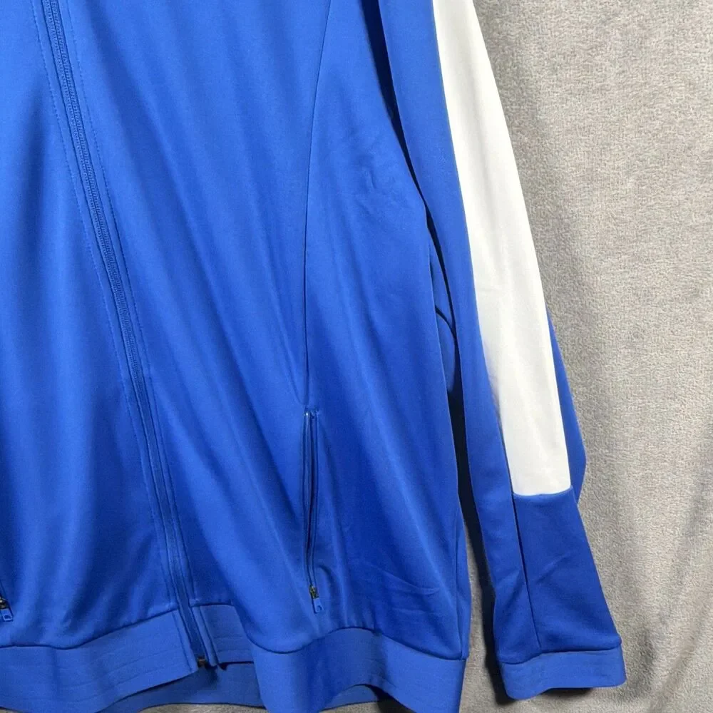 Jordan Men’s Blue/White Colorblock Track Jacket 2XL Regular Full Zip Mock Neck